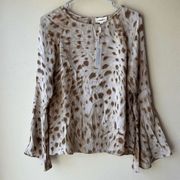 L'Agence Dylan Bellsleeve Silk Top Size XS