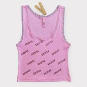 LOGO POINTELLE TANK BUBBLEGUM SMALL