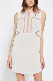 Urban Outfitters Silence & Noise  Bailey Sheer Cutout White Mini Dress. Size XS.