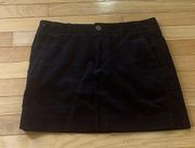 UNIQLO Black Corduroy Black Mini Skirt (size 4)