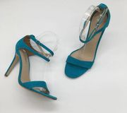 Tiara Heeled Sandals - Blue - 8.5