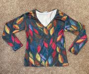 Colorful Leaf Long Sleeve Shirt