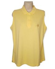 Cutter & Buck Yellow Sleeveless Women's Golf Shirt Size L