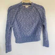 Women's Crewneck Cropped Sweater Blue Size XS