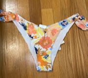 NWT!! Roxy Printed Beach Classics Cheeky Hi Leg Bikini Bottom Size XS