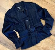 Chelsea & Theodore Deep Indigo Jacket Belted Sz‎ 10