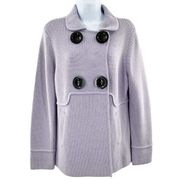 Magaschoni 100% Merino Wool Button Sweater Jacket Coat