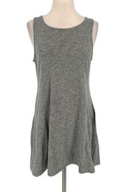 Feel The Piece Open Back A-Line Heather Gray Mini Dress Size Medium/Large