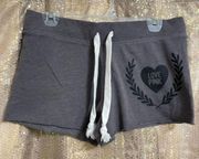 PINK - Victoria's Secret Vintage Y2K  Gray Black Lounge Shorts, Medium