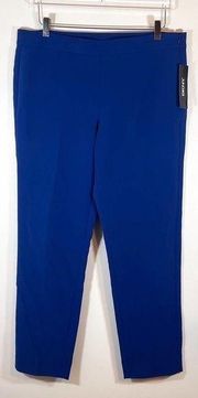 NWT Donna Karen DKNY Cobalt Blue Slim Trouser Dress Pants Size 14