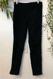 Entro Suede-Like Leggings with Zippered Ankles Size: Medium | Color: Black