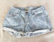 Old Navy  The Boyfriend Floral Printed Denim Rolled Shorts - Size 4