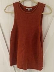 orange norris madewell sweater tank top