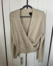 Cream Wrap Sweater