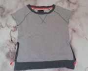 Marc New York Andrew Marc women's small gray/white striped top