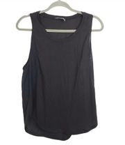 Mesh Under Arms Muscle Tee Black