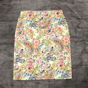 Philosophy floral and paisley knee length skirt
