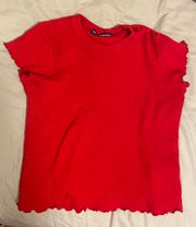 Red Shirt One Size Good Condition