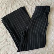 Women’s Small  Wilfred Black Pinstripe Tie Waist Wide Leg Work Crop Pants