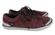 Teva Freewheel Sneakers Womens‎ 10 Purple Suede Leather Lace Up Casual Skater
