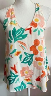 Everly • Green Orange Floral Tank Top