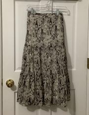 maxi Skirt size small snakeskin  print