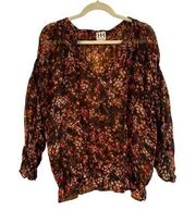 HAUTE HIPPIE SILK SHEER BLOUSE