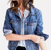 J. Crew Indigo Denim Vintage Recycled Wash Jean Jacket | Dark Wash | XS