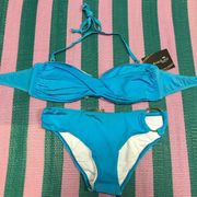 Beach Joy Teal Bikini with Side Buckle NWT