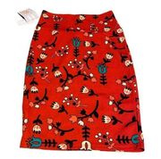 LuLaRoe Red Cassie Skirt Size XS NWT