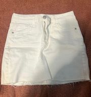 White Jean Skirt 