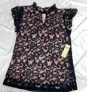 NWT PerSeption Concept Lace Sleeveless Top            Sz S