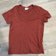 Adriano Goldschmied Women's V-Neck Casual Cotton Shirt Size M