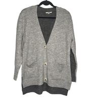 BB Dakota by Steve Madden Two Toned Gray Button Cardigan Sweater SZ Med Comfy