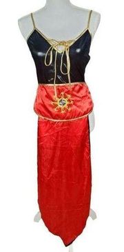 Yandy Ninja Costume Large Samurai Dragon Lady Fancy Dress Red Warrior Halloween