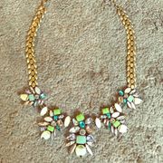 Stella & Dot Glam Jewel statement gold necklace