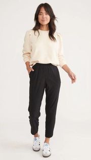 Marine Layer Allison Pants Lightweight in Black Sz XS