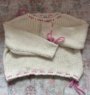 Knit Sweater with Bows