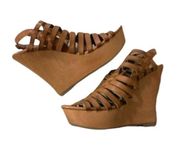 MPANY Size 10 Strappy Wedges TanLike New wore one time