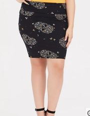 Torrid Floral Sugar Skull Fitted Skirt