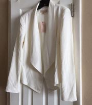 New Philosophy Cream Linen Tuxedo Blazer w lining