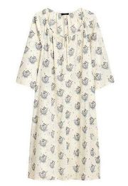 J. Crew Long Sleeve Pajama Dress In Swaying Ships Print Size S/M