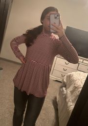 Red And White Striped Top