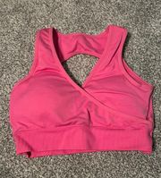 pink sports bra