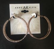 Interesting Anne Klein Rose Gold Hoops