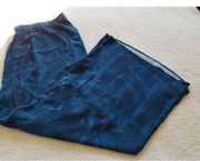 H by Halston Womens Petite Wide Leg Blue Patterned Rayon Crop Pants Sz 20WP