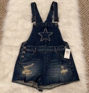 Hot Topic Blackheart Indigo Star Shortalls