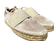 Rag & Bone Nina Espadrilles Casual Shoes Slip On Smoke Suede Cream 7.5 NWOT