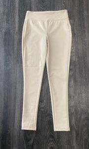 Beige Leather Pants 