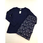 Charter Club Womens Size Small Navy Blue Snowflake Penguin Pajamas Set